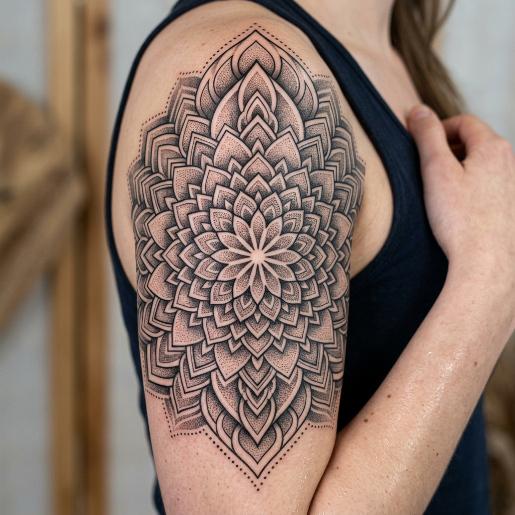 Geometrik Mandala Dövmesi